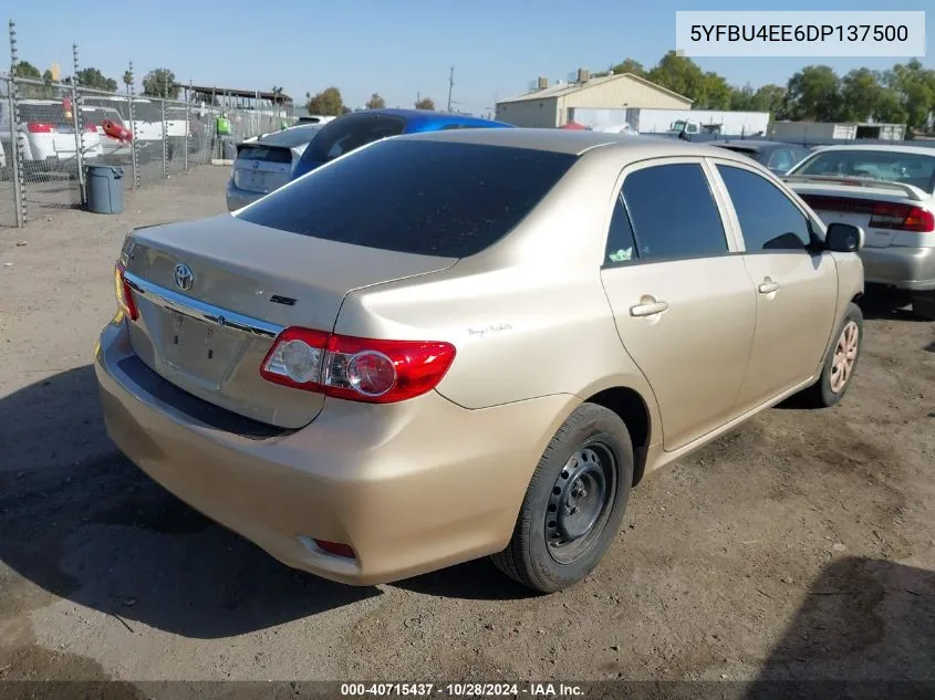 5YFBU4EE6DP137500 2013 Toyota Corolla L