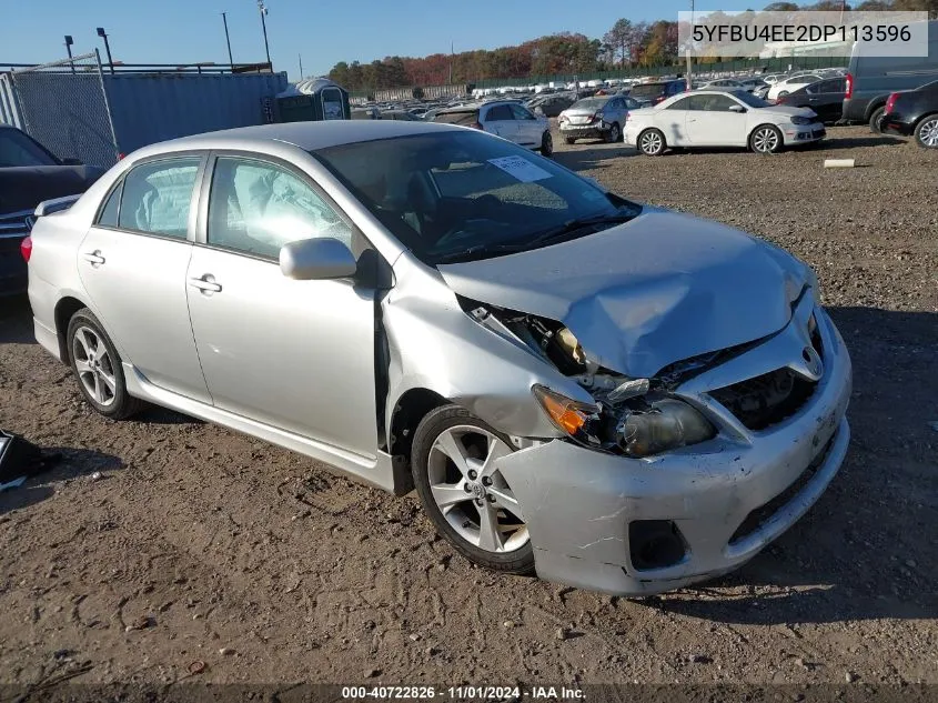 2013 Toyota Corolla S VIN: 5YFBU4EE2DP113596 Lot: 40722826