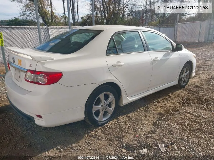 2013 Toyota Corolla S VIN: 2T1BU4EE5DC122163 Lot: 40722916