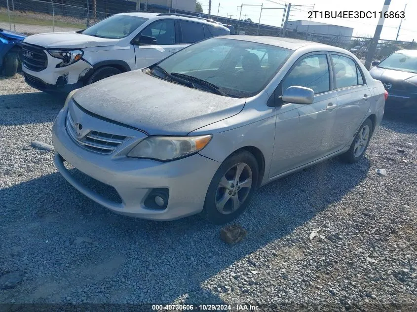 2013 Toyota Corolla Le VIN: 2T1BU4EE3DC116863 Lot: 40730606