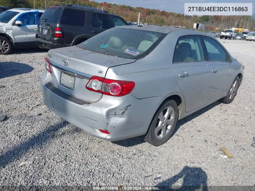 2013 Toyota Corolla Le VIN: 2T1BU4EE3DC116863 Lot: 40730606