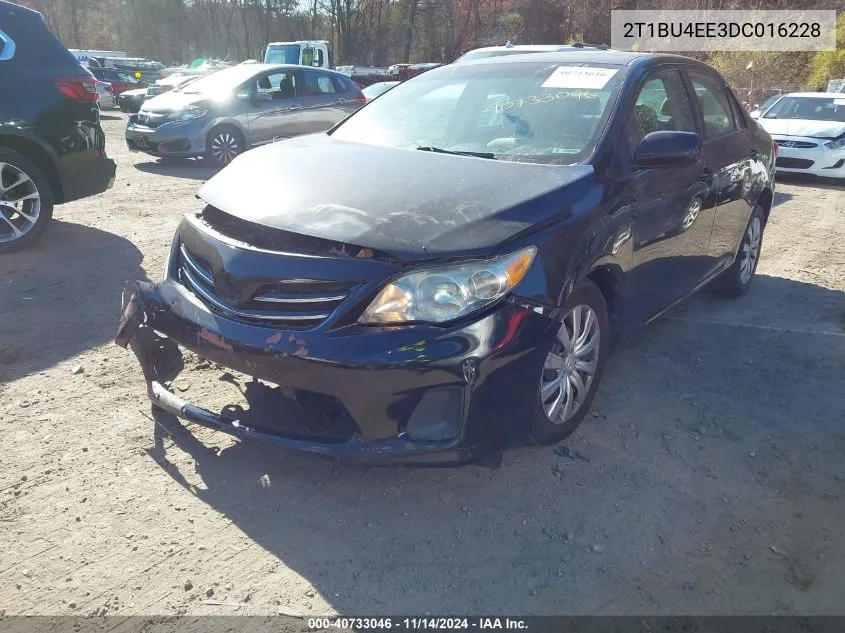 2013 Toyota Corolla Le VIN: 2T1BU4EE3DC016228 Lot: 40733046