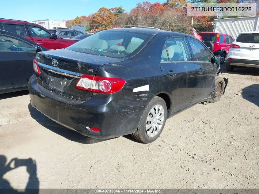 2013 Toyota Corolla Le VIN: 2T1BU4EE3DC016228 Lot: 40733046