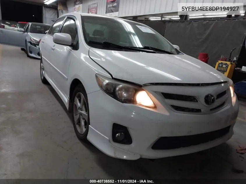 5YFBU4EE8DP194927 2013 Toyota Corolla S