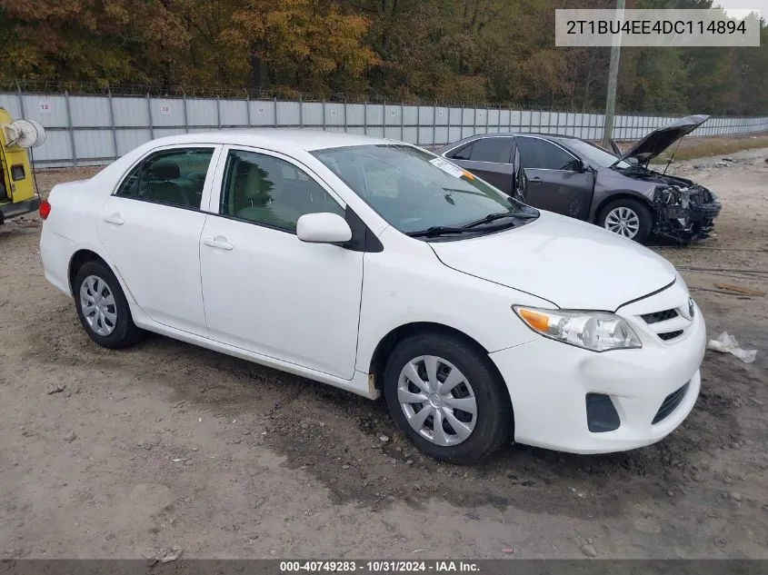 2013 Toyota Corolla L VIN: 2T1BU4EE4DC114894 Lot: 40749283