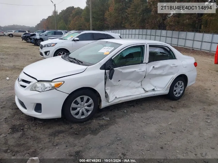 2013 Toyota Corolla L VIN: 2T1BU4EE4DC114894 Lot: 40749283