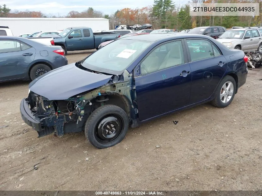 2013 Toyota Corolla Le VIN: 2T1BU4EE3DC044935 Lot: 40749863