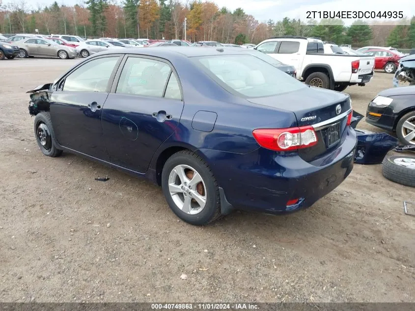 2013 Toyota Corolla Le VIN: 2T1BU4EE3DC044935 Lot: 40749863