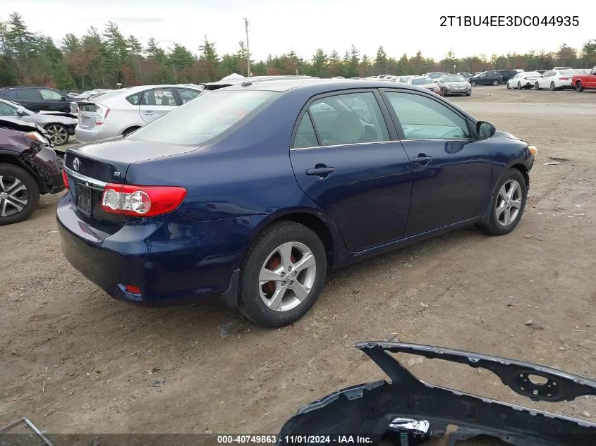 2013 Toyota Corolla Le VIN: 2T1BU4EE3DC044935 Lot: 40749863