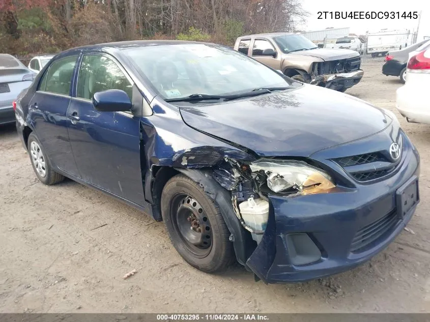 2013 Toyota Corolla L VIN: 2T1BU4EE6DC931445 Lot: 40753295