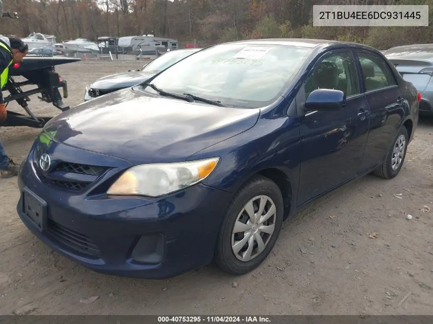 2013 Toyota Corolla L VIN: 2T1BU4EE6DC931445 Lot: 40753295