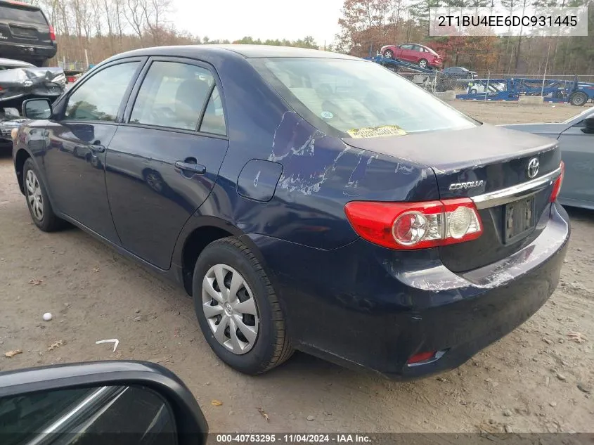 2013 Toyota Corolla L VIN: 2T1BU4EE6DC931445 Lot: 40753295