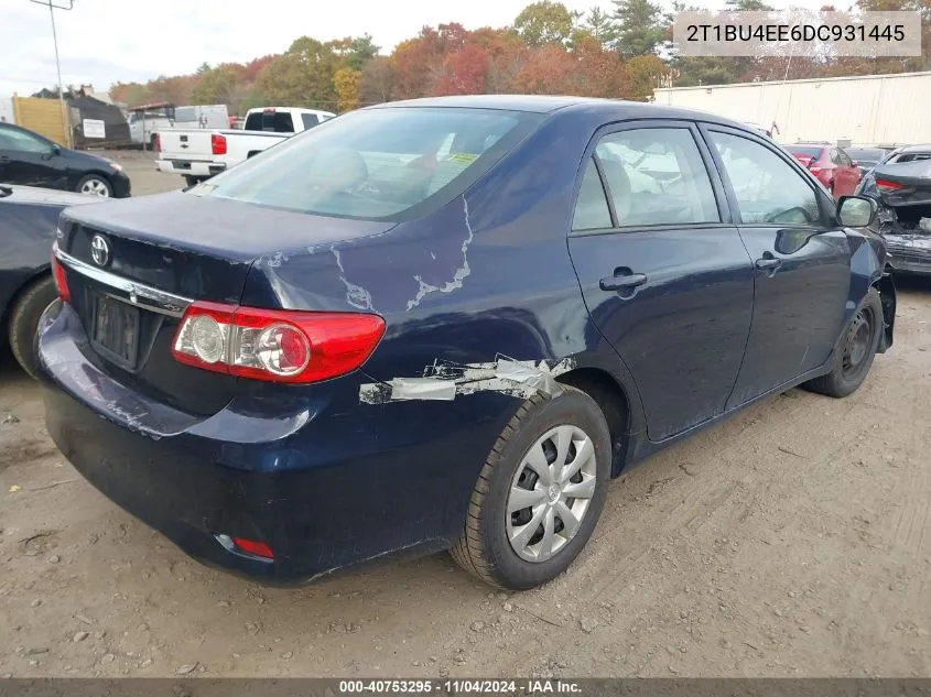 2013 Toyota Corolla L VIN: 2T1BU4EE6DC931445 Lot: 40753295