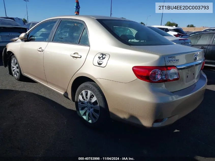 2013 Toyota Corolla Le VIN: 2T1BU4EE2DC003793 Lot: 40753998