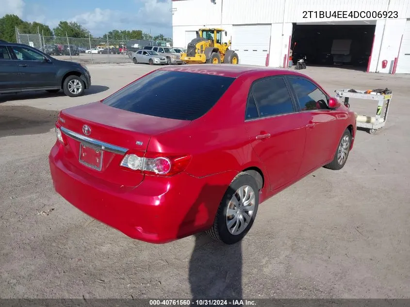 2013 Toyota Corolla Le VIN: 2T1BU4EE4DC006923 Lot: 40761560