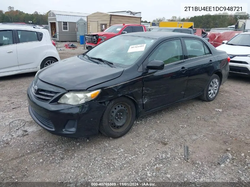 2013 Toyota Corolla Le VIN: 2T1BU4EE1DC948721 Lot: 40765589