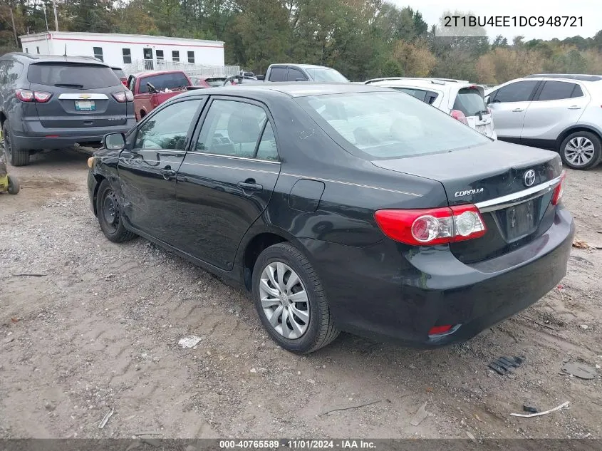 2013 Toyota Corolla Le VIN: 2T1BU4EE1DC948721 Lot: 40765589