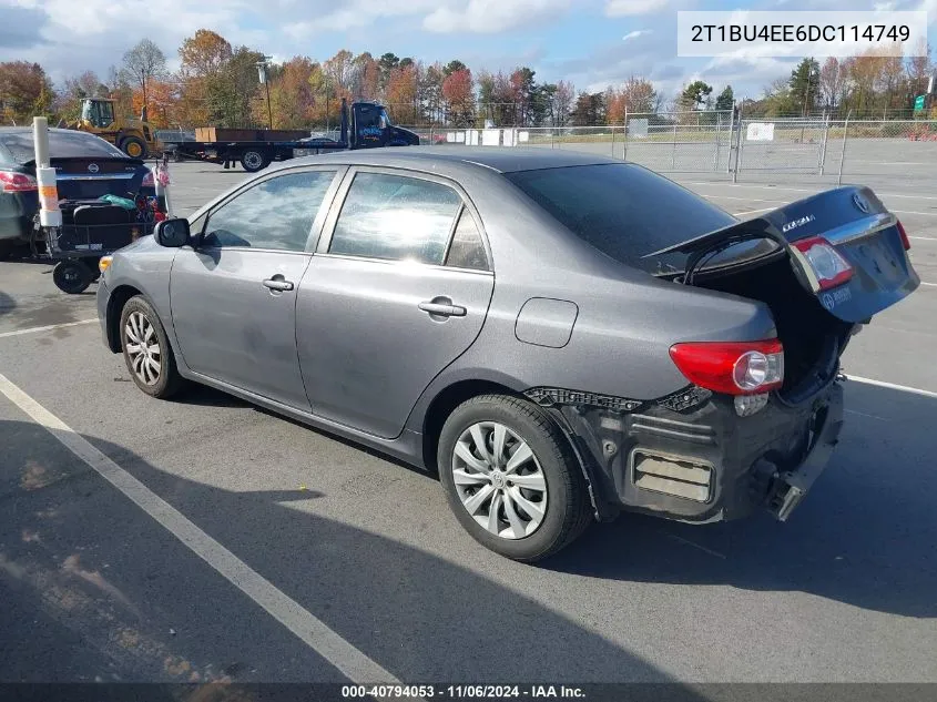 2013 Toyota Corolla Le VIN: 2T1BU4EE6DC114749 Lot: 40794053