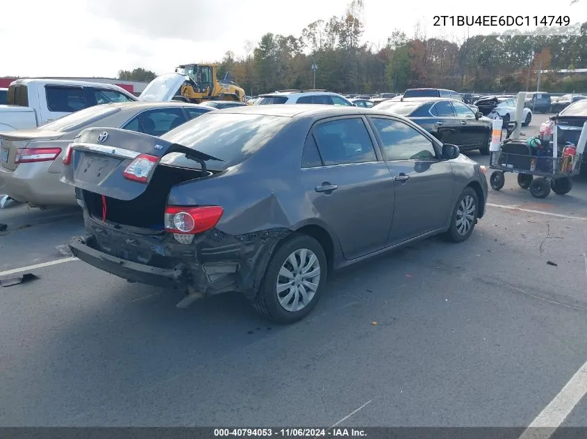 2013 Toyota Corolla Le VIN: 2T1BU4EE6DC114749 Lot: 40794053