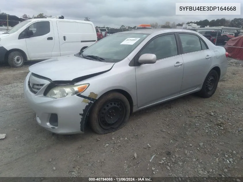 2013 Toyota Corolla Le VIN: 5YFBU4EE3DP164668 Lot: 40794085