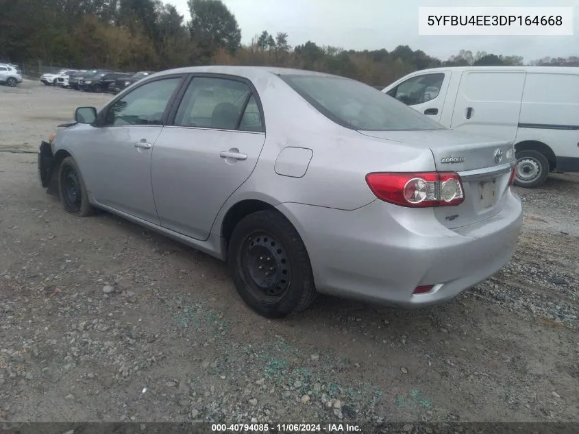 2013 Toyota Corolla Le VIN: 5YFBU4EE3DP164668 Lot: 40794085