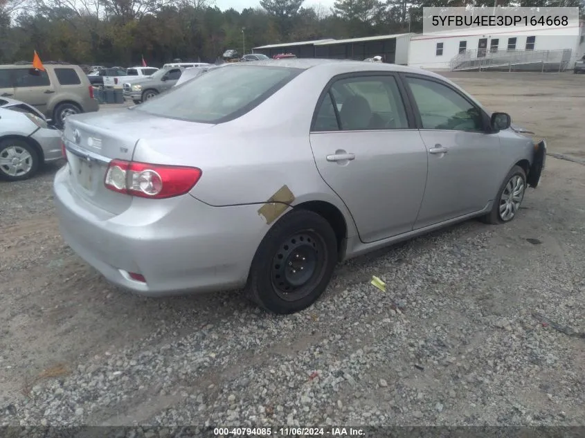 2013 Toyota Corolla Le VIN: 5YFBU4EE3DP164668 Lot: 40794085