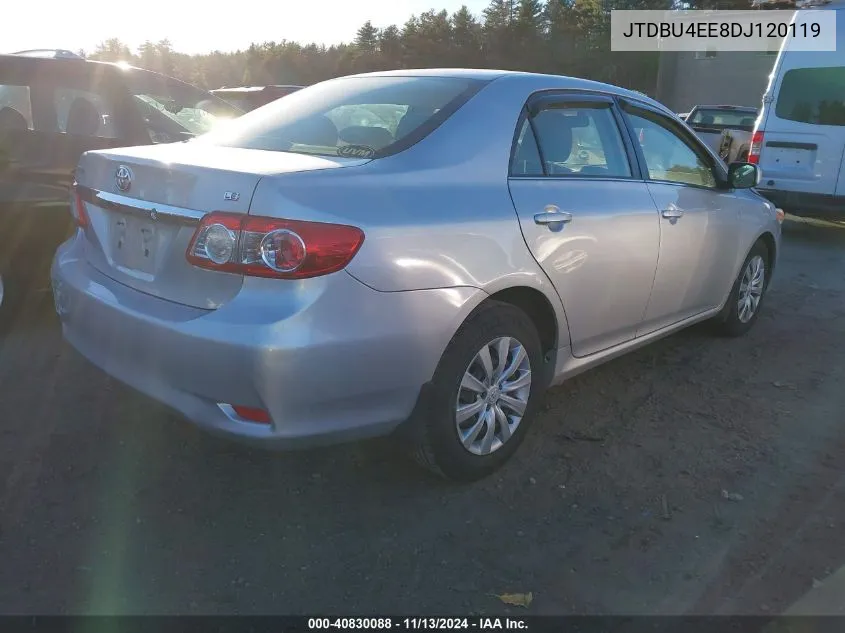 2013 Toyota Corolla Le VIN: JTDBU4EE8DJ120119 Lot: 40830088