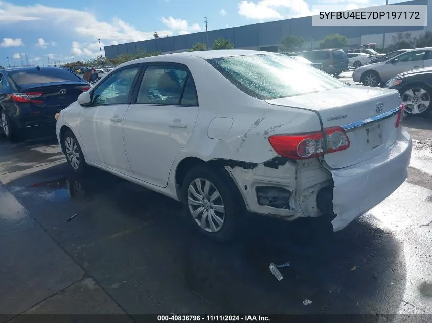 2013 Toyota Corolla Le VIN: 5YFBU4EE7DP197172 Lot: 40836796