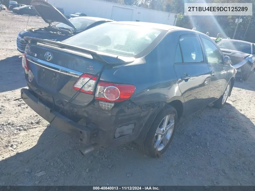 2013 Toyota Corolla S VIN: 2T1BU4EE9DC125289 Lot: 40840013