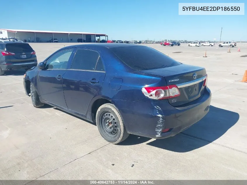 2013 Toyota Corolla L VIN: 5YFBU4EE2DP186550 Lot: 40842753