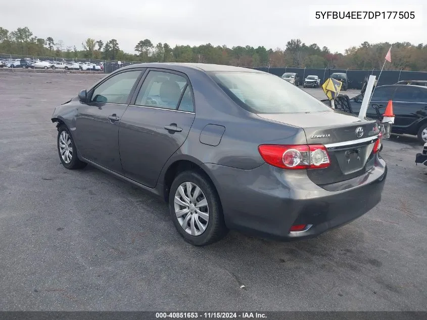 2013 Toyota Corolla Le VIN: 5YFBU4EE7DP177505 Lot: 40851653