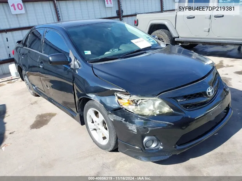 2013 Toyota Corolla S VIN: 5YFBU4EE7DP219381 Lot: 40856319