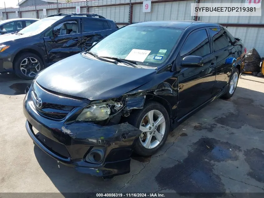 2013 Toyota Corolla S VIN: 5YFBU4EE7DP219381 Lot: 40856319