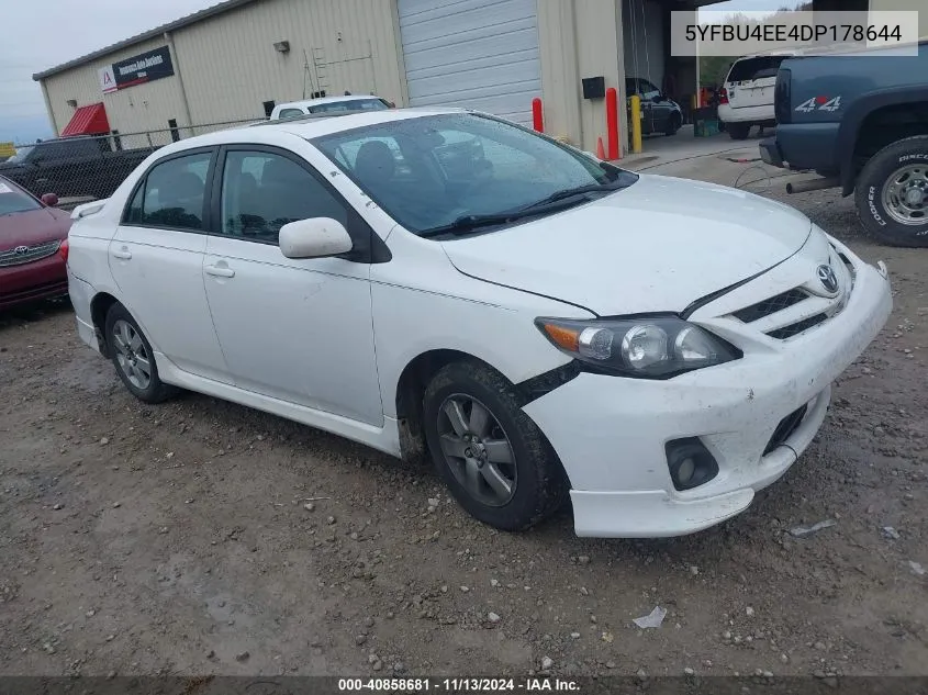 2013 Toyota Corolla S VIN: 5YFBU4EE4DP178644 Lot: 40858681