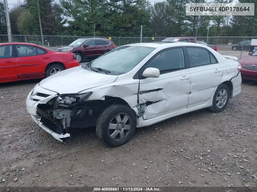 2013 Toyota Corolla S VIN: 5YFBU4EE4DP178644 Lot: 40858681