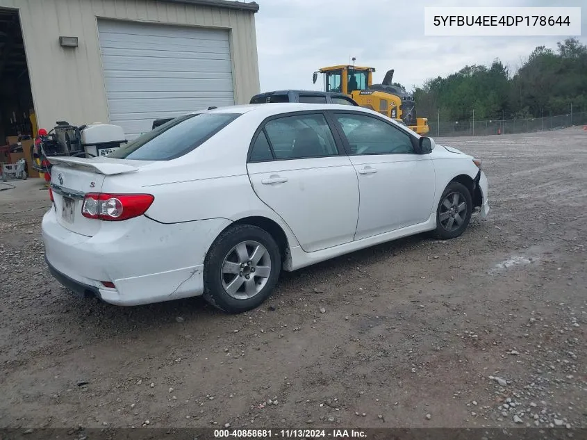 2013 Toyota Corolla S VIN: 5YFBU4EE4DP178644 Lot: 40858681