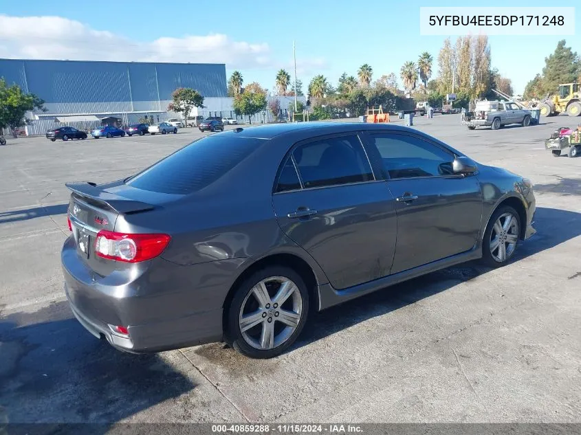 2013 Toyota Corolla S VIN: 5YFBU4EE5DP171248 Lot: 40859288