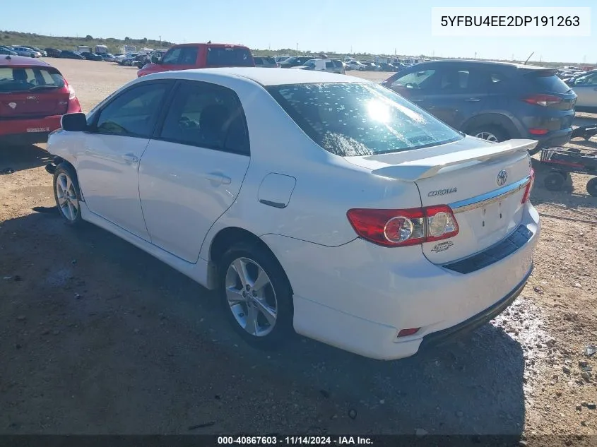 2013 Toyota Corolla S VIN: 5YFBU4EE2DP191263 Lot: 40867603