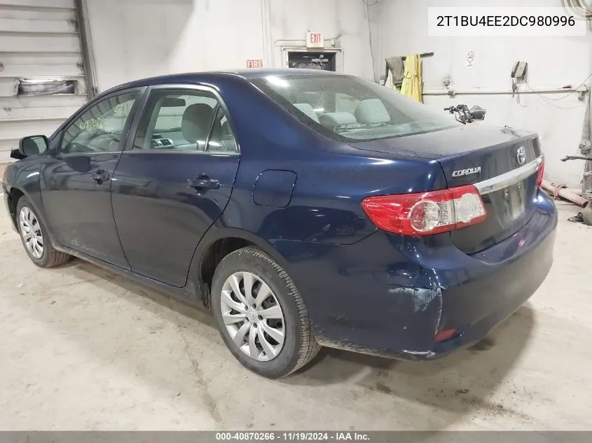 2T1BU4EE2DC980996 2013 Toyota Corolla Le