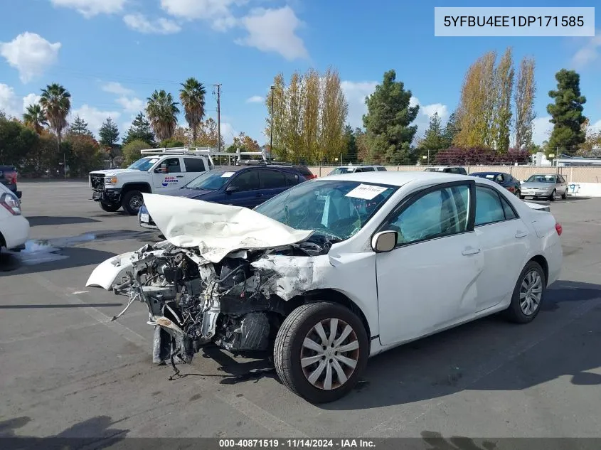 2013 Toyota Corolla Le VIN: 5YFBU4EE1DP171585 Lot: 40871519