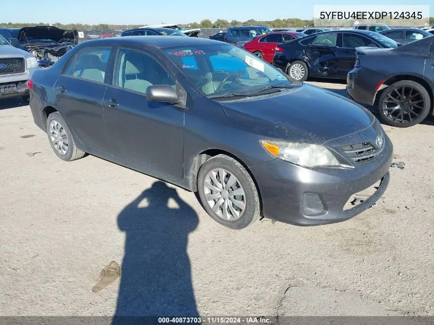 2013 Toyota Corolla Le VIN: 5YFBU4EEXDP124345 Lot: 40873703