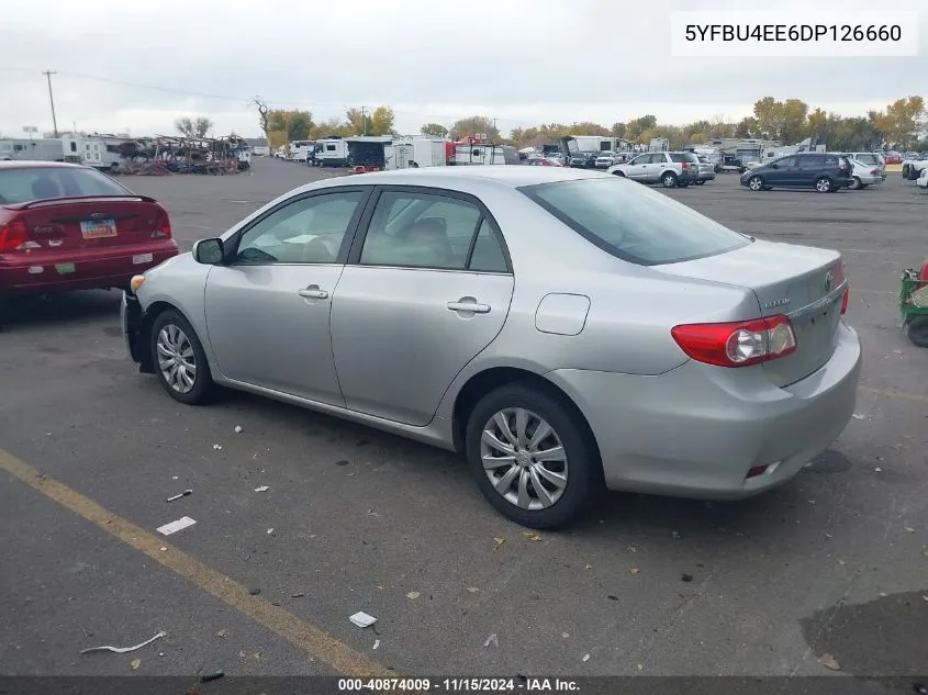 2013 Toyota Corolla Le VIN: 5YFBU4EE6DP126660 Lot: 40874009