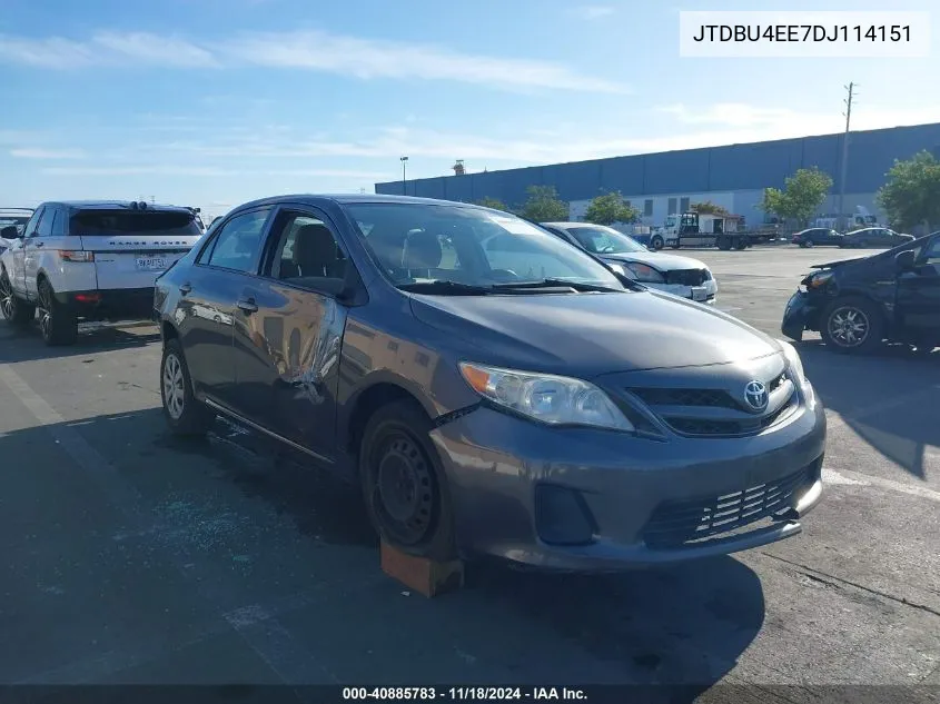 2013 Toyota Corolla L VIN: JTDBU4EE7DJ114151 Lot: 40885783