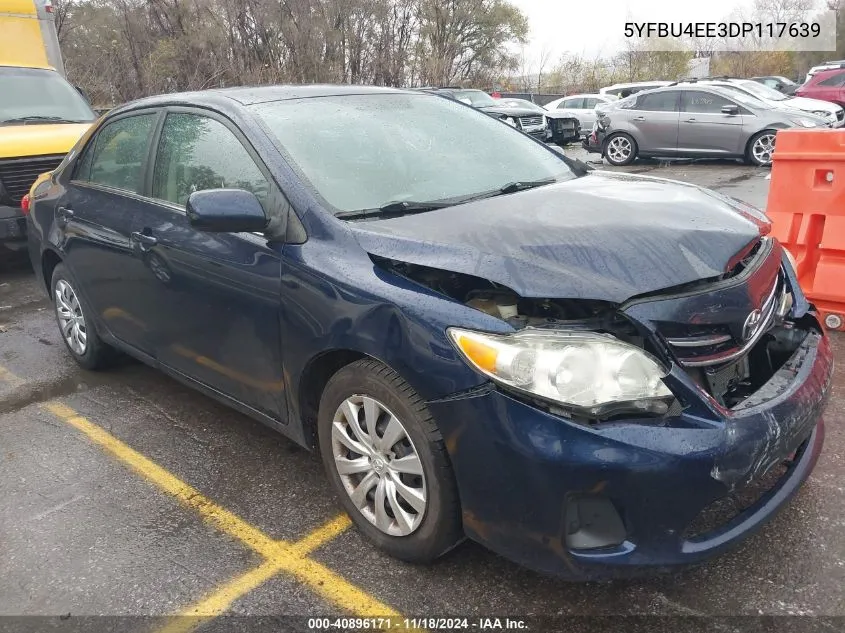 2013 Toyota Corolla Le VIN: 5YFBU4EE3DP117639 Lot: 40896171