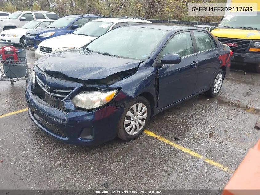 2013 Toyota Corolla Le VIN: 5YFBU4EE3DP117639 Lot: 40896171