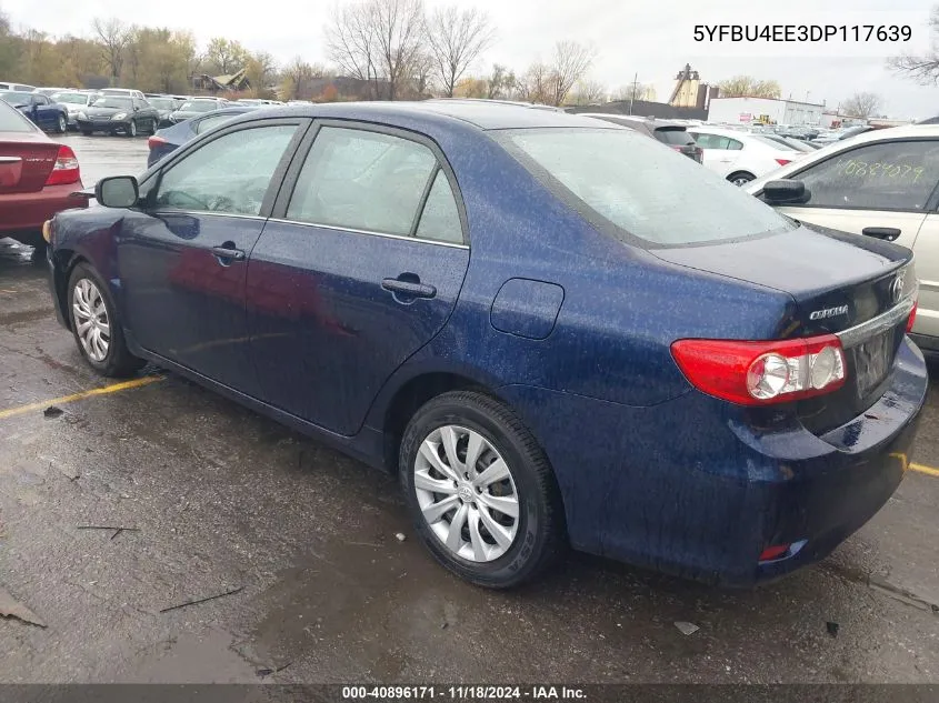 2013 Toyota Corolla Le VIN: 5YFBU4EE3DP117639 Lot: 40896171