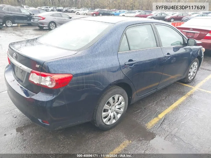 2013 Toyota Corolla Le VIN: 5YFBU4EE3DP117639 Lot: 40896171