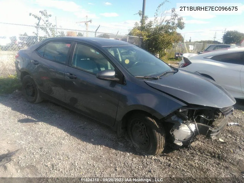 2014 Toyota Corolla VIN: 2T1BURHE7EC096675 Lot: 11824318