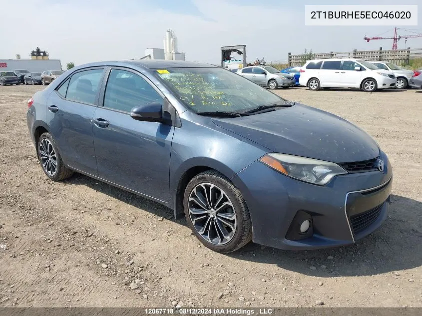 2014 Toyota Corolla S VIN: 2T1BURHE5EC046020 Lot: 12067718