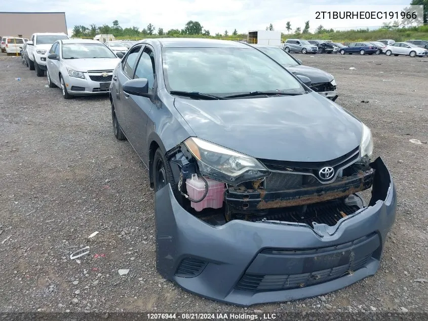 2014 Toyota Corolla VIN: 2T1BURHE0EC191966 Lot: 12076944